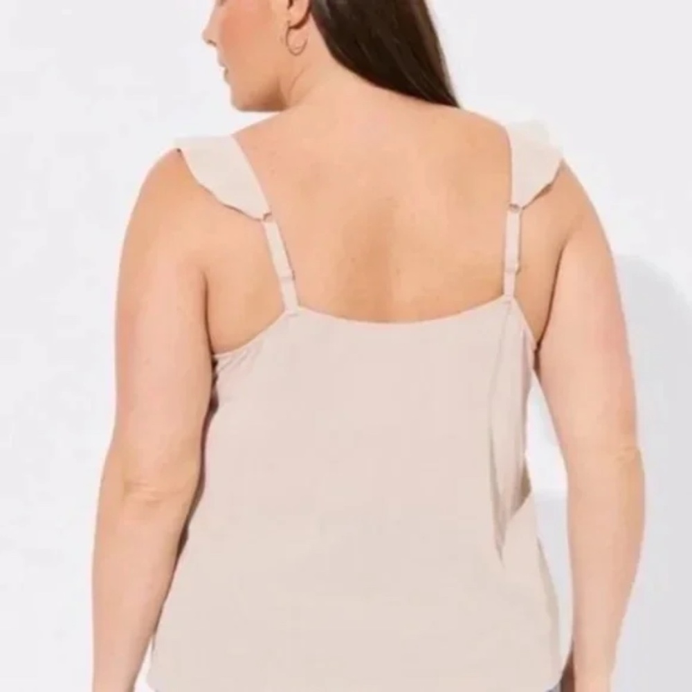 torrid Neutral Tank with Ruffle Straps - Picture 2 of 7